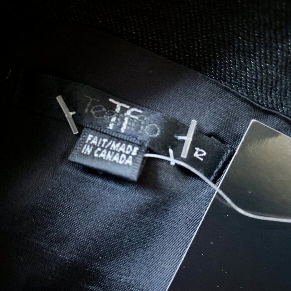 NWT Vintage Teenflo Black Wool Lurex Chiffon Sequin Classic Black Dress… - Picture 7 of 8